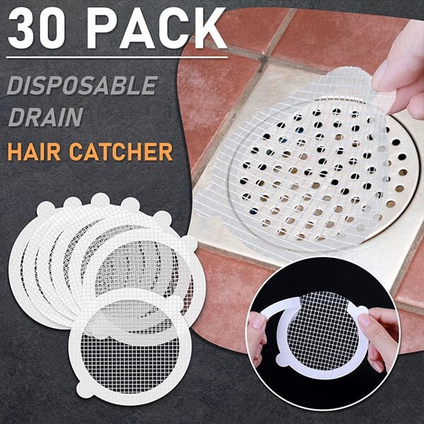 100 Haarsieb-Duschaufkleber – Einweg-Abflussfilter, Feinmaschig, Wasserfest, 10x10 Cm – Für Dusche, Badewanne, Küche & Balkon