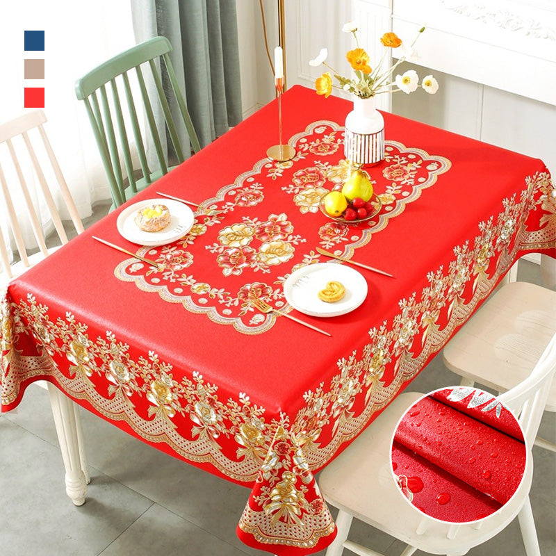 Tischdecke 137 X 274 Cm 3er Set Plastiktischdecken – Wasser- & ölbeständig, Einfarbig Schwarz & Apricot – 137x274 Cm & 137x183 Cm – Für Feiern, Partys & Outdoor
