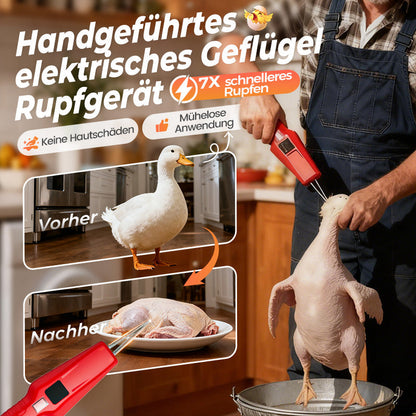 🦆50% RABATT! ⚡ Elektrische Geflügelrupfmaschine – Schnelles & Einfaches Rupfen, Spart Zeit & Mühe 🐓