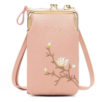 Damen-Sling-Cross-Body-Geldbörse mit Handyhalterung