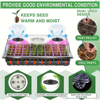LED Anzuchtbox mit Timer & Dimmer – Pflanzensaatkasten mit Licht 🌱💡