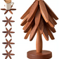 🎅Naturbaum-Untersetzer-Set – 4 Bambus & 1 Ständer in Form eines Weihnachtsbaums