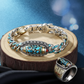 Neun-Augen-Dzi-Armband mit Mantra mit sechs Charakteren in Türkis✨