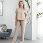 Weiches, lässiges Set aus Oberteil und Hose für Damen