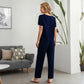 Weiches, lässiges Set aus Oberteil und Hose für Damen