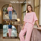 Lässiges zweiteiliges Set für Frauen, einfarbiger Pullover und lockere Hose
