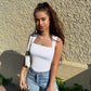 Ärmellose Tank-Tops und Bodys mit Bauch-weg-Effekt