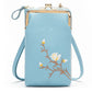 Damen-Sling-Cross-Body-Geldbörse mit Handyhalterung