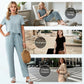 Weiches, lässiges Set aus Oberteil und Hose für Damen