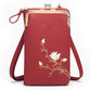 Damen-Sling-Cross-Body-Geldbörse mit Handyhalterung