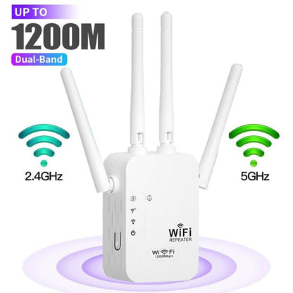 WLAN-Verstärker – 1200 Mbit/s, Dualband (5 GHz / 2,4 GHz) 📶 Maximale Signalverstärkung – stabile Verbindung im ganzen Haus!