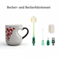 Keramikbecher mit farbwechselndem, herzförmigem Henkel
