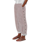 Bequeme blau gestreifte Hose mit Seitentaschen