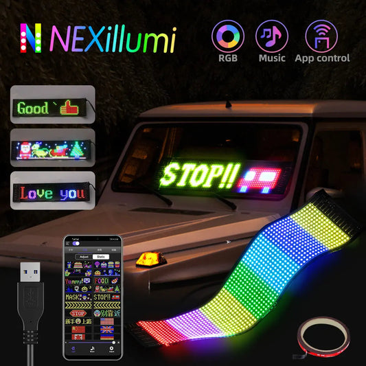 🌸Herbstschlussverkauf🌸Zeitlich begrenzt 50% RABATT💕Je mehr Sie kaufen, desto höher ist der Rabatt✨🚗Flexibles Bluetooth-LED-Display für Fahrzeuge❤️‍🔥🚕