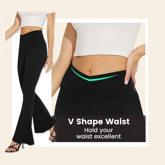 Weite Hose mit hoher Taille und Gummizug für Damen