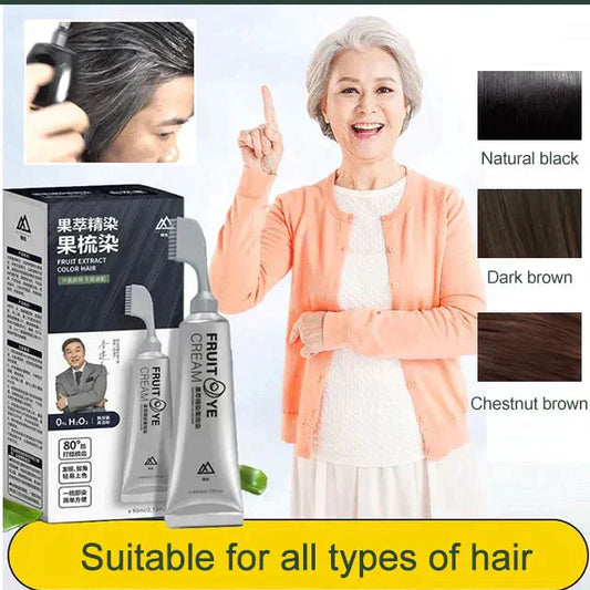 Fruchtessenz-Haarfärbekamm – Sanft färbend und pflegend für glänzendes Haar 💇‍♀️🌟