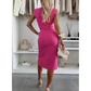 Ärmelloses Damen Bodycon Kleid mit Schlitz