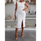 Ärmelloses Damen Bodycon Kleid mit Schlitz