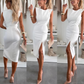 Ärmelloses Damen Bodycon Kleid mit Schlitz