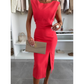 Ärmelloses Damen Bodycon Kleid mit Schlitz