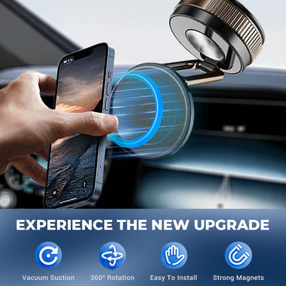 Magnetische Halterung für Telefone mit 360°-Drehung und Vakuumbefestigung