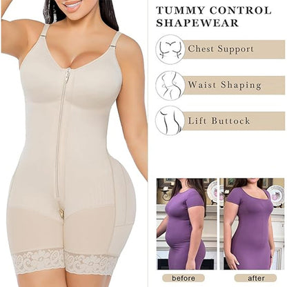 Damen-Bodysuit mit Bauchkontrolle & Po-Lifting – Nahtlose Formung, Atmungsaktiv & Unsichtbar unter Kleidung ✨
