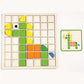 Lernpuzzle aus Holz mit bunten Tiermotiven in 3D
