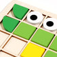 Lernpuzzle aus Holz mit bunten Tiermotiven in 3D