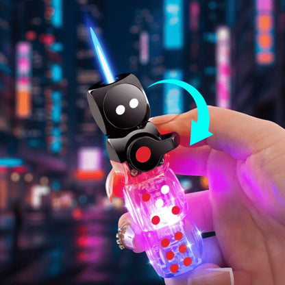 💎Das neueste globale Modell🔥Kreativer windgeschützter Würfel-Feuerzeug mit LED-Licht