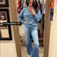 🔥⏰ Denim Dreams Pyjama-Set | Ultra-weiche Loungekleidung im Jeans-Look für maximalen Komfort.