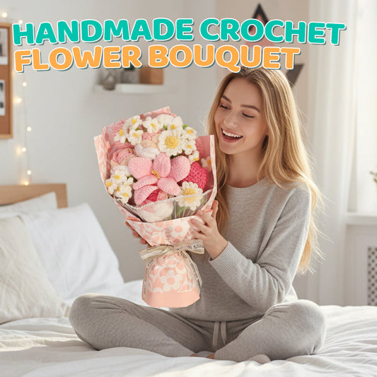 Handgefertigtes Häkelblumenbouquet🌹Liebe, die einen unauslöschlichen Eindruck hinterlässt, wird diesen Moment für immer in Erinnerung behalten.❤️