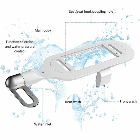 Nichtelektrischer, hygienischer, selbstreinigender Bidet-Aufsatz für Toiletten mit Doppeldüse🤖