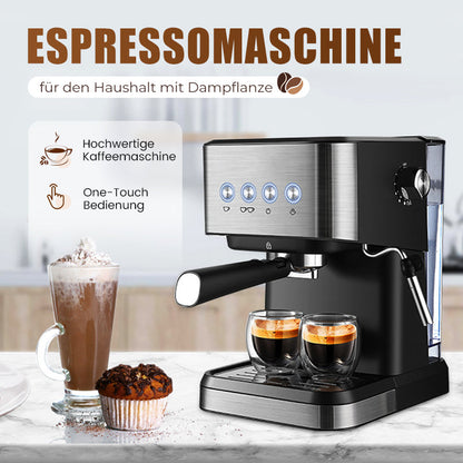 Espressomaschine für den Haushalt mit Dampflanze☕Zeitlich begrenztes Angebot