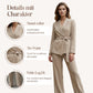 Elegantes Kostüm für Damen mit Krawattengürtel und weit geschnittener Hose