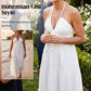 Halsfreies, Rückenfreies Layering-Maxikleid – Bohemian Chic, Fließend & Perfekt für Frühling und Sommer ☀️👗
