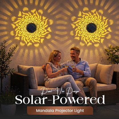 Solarbetriebene Mandala-Projektionslampe