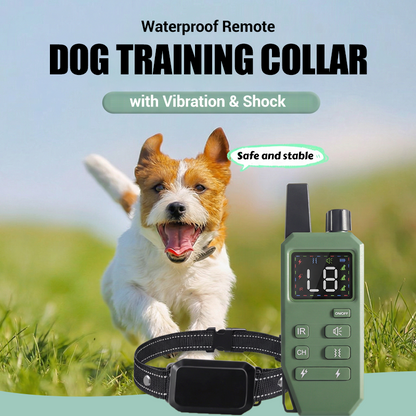 Wasserdichtes ferngesteuertes Hundetrainingshalsband mit Vibration und Schock