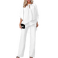 ✨🔥Eleganter Zweiteiler: Bluse mit asymmetrischem Saum & weite Hose