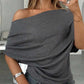 🔥 Heißer Sale: 50 % Rabatt!! 🔥 Asymmetrisches Off-Shoulder-Oberteil mit Fledermausärmeln für Damen
