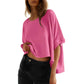 Lässiges, locker sitzendes Damen-T-Shirt mit kurzen Ärmeln