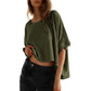 Lässiges, locker sitzendes Damen-T-Shirt mit kurzen Ärmeln