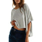 Lässiges, locker sitzendes Damen-T-Shirt mit kurzen Ärmeln