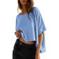 Lässiges, locker sitzendes Damen-T-Shirt mit kurzen Ärmeln