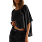 Lässiges, locker sitzendes Damen-T-Shirt mit kurzen Ärmeln