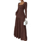 Rosa-Softes Maxikleid