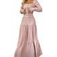 Rosa-Softes Maxikleid